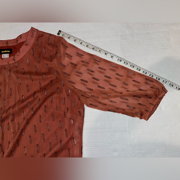 Ambria Shimmery Rust Blouse - Picture 11 of 14